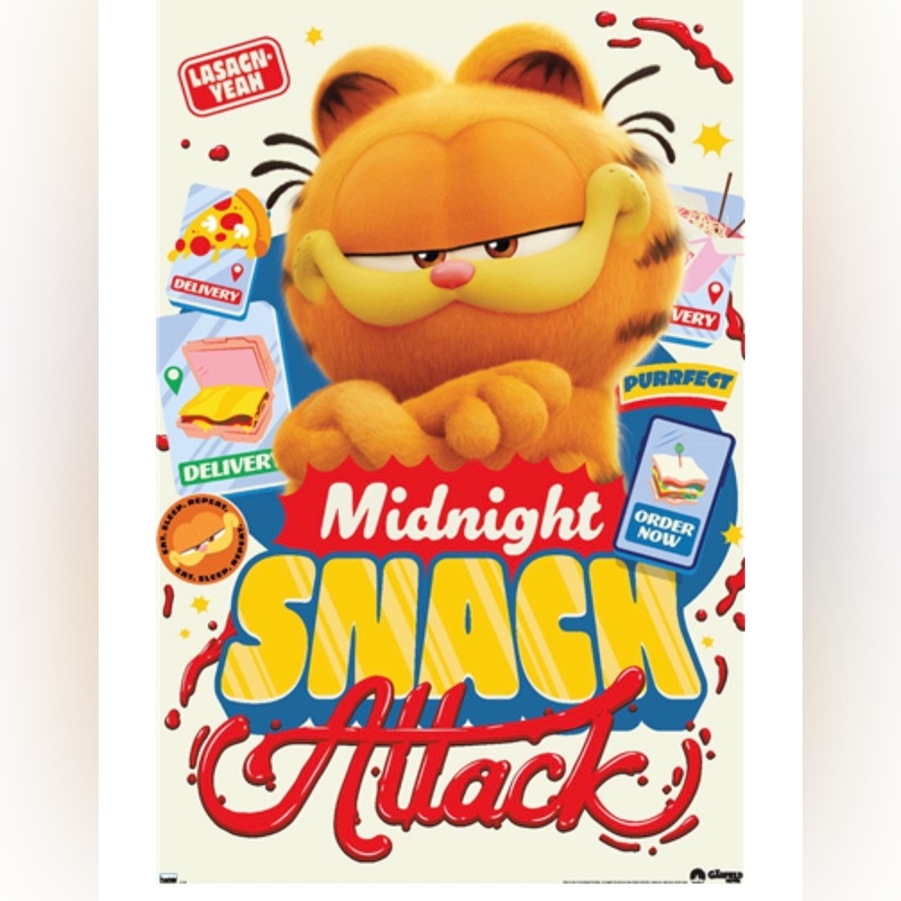 Garfield Midnight Snack Attack Poster
